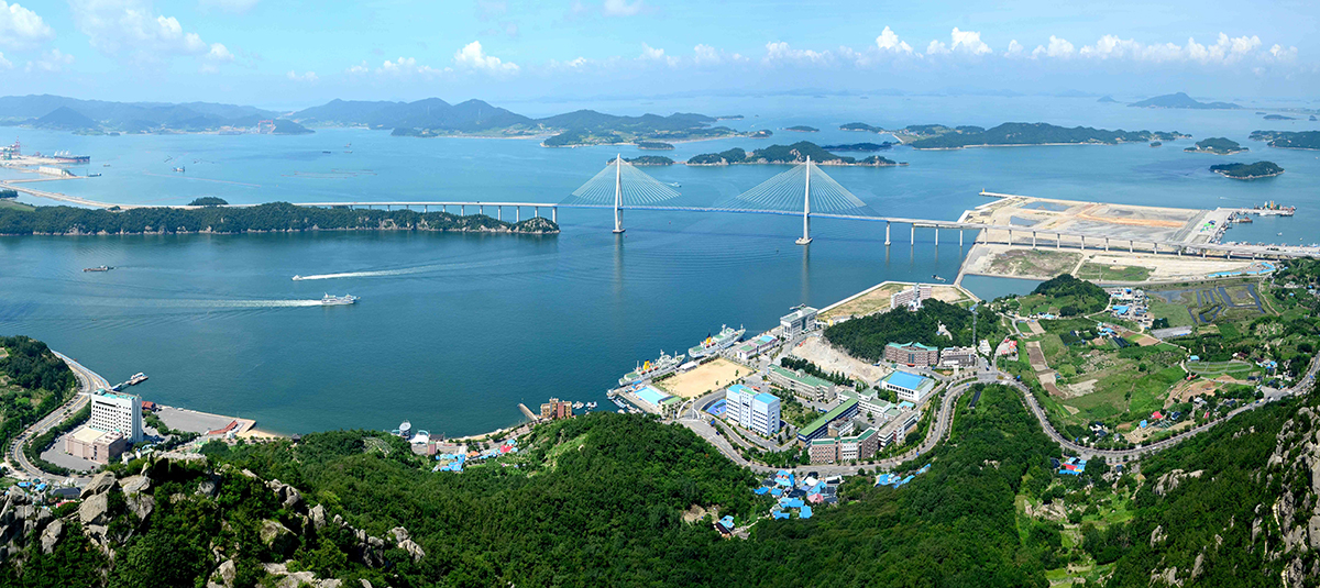 유달산에서 바라본 다도해