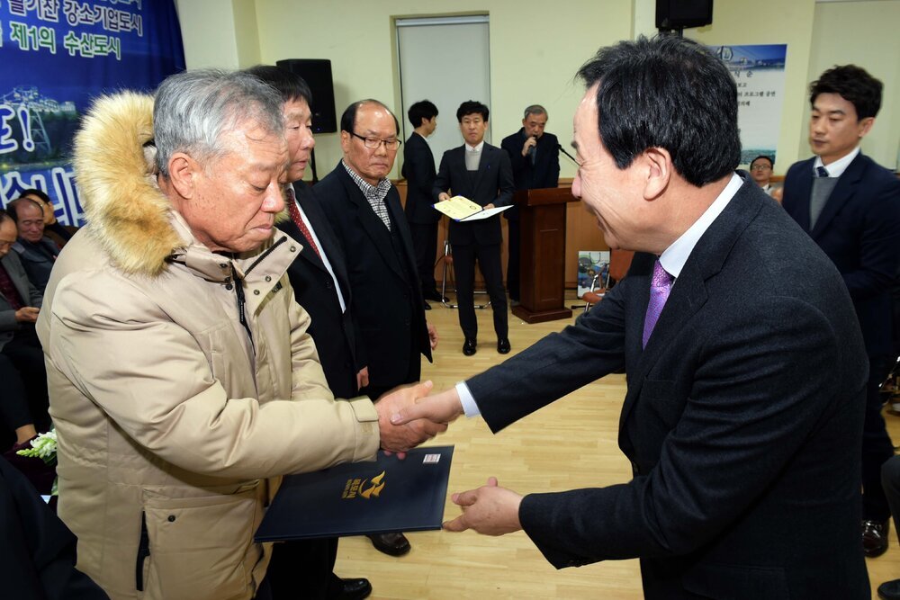 박홍률 목포시장 노인복지유공자 표창.